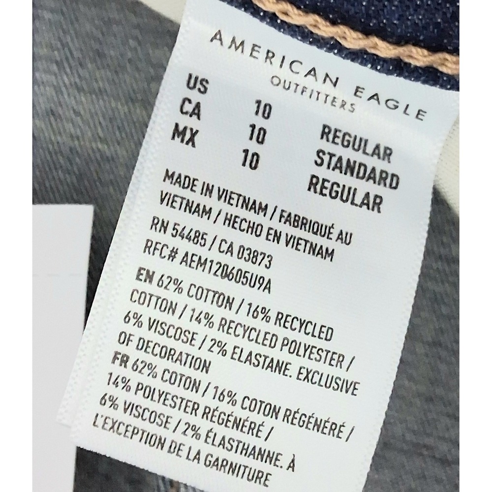 American Eagle Jeans Size 10 Super High-Waist Floral Embroidered Flare Y2K NEW - Picture 9 of 16